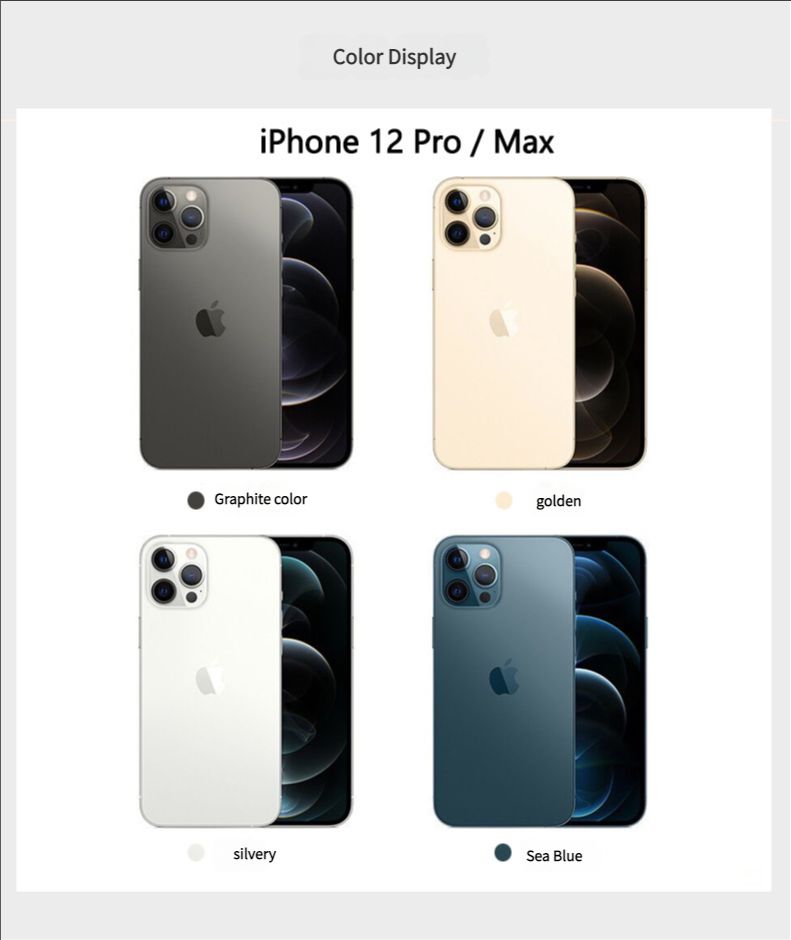 [Low Price Offer] Refurbished Apple iPhone 12 Pro-128GB|256GB|512GB-Fully Unlocked-Excellent Model