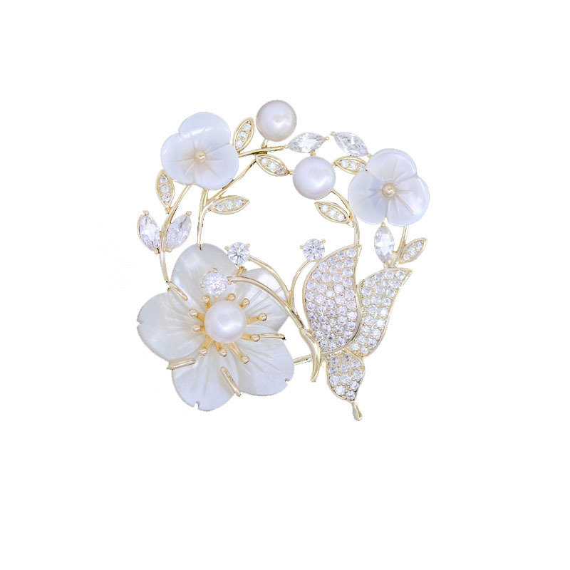 shell butterfly brooch fashion blazer wedding corsage clothing accessory