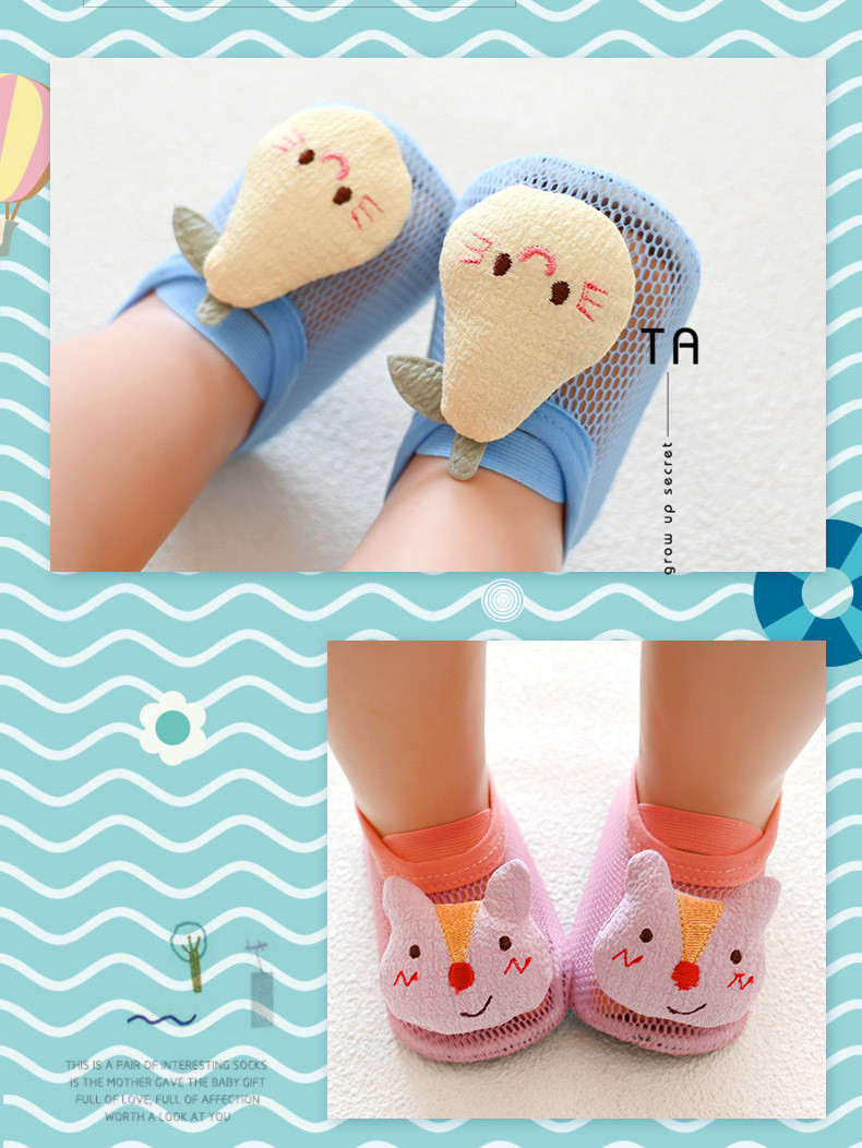 DX62 Low Cut Socks Toddler Baby Boys Girls Non Slip Summer Breathable First Walk Prewalker Floor Soft Socks Shoes
