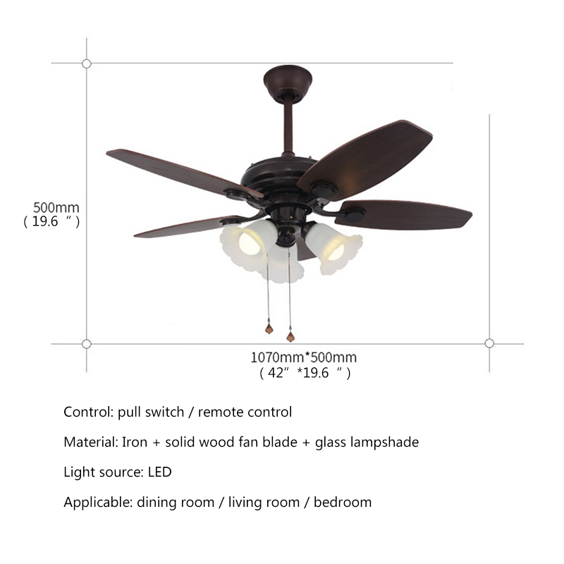  OUFULA Modern Nordic Creative Glass Lamp With Remote Control Bedroom Ceiling Fan With Light 42 Inches