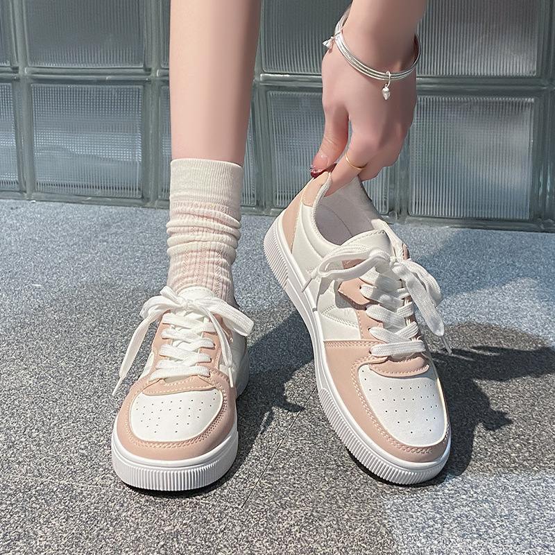 Little white shoes women 2025 spring new ins street fashion shoes shallow mouth breathable Korean version of student leisure sports shoes