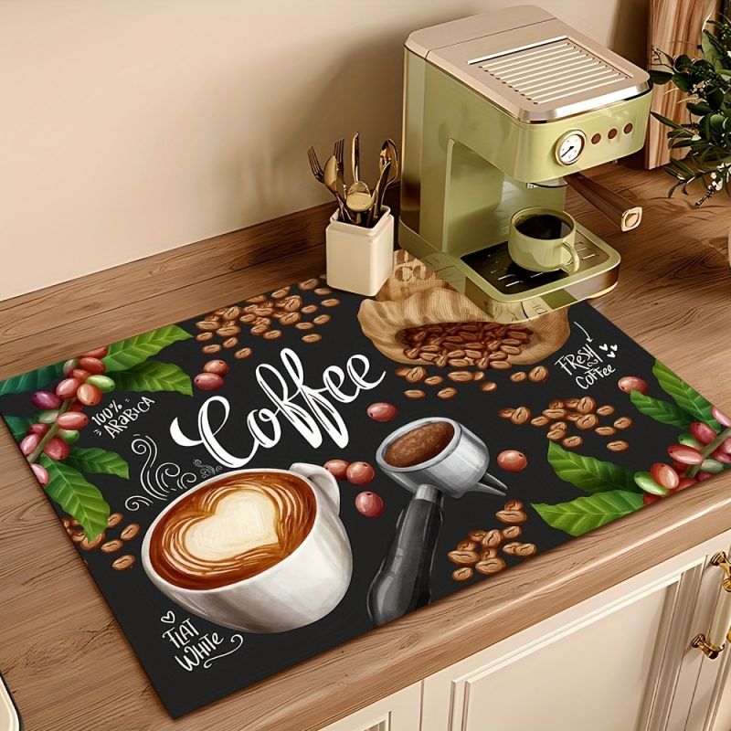 Diatom mud coffee machine mat, dirt resistant, wear-resistant, easy to clean, dining table insulation mat, tableware mat, kitchen drain mat 