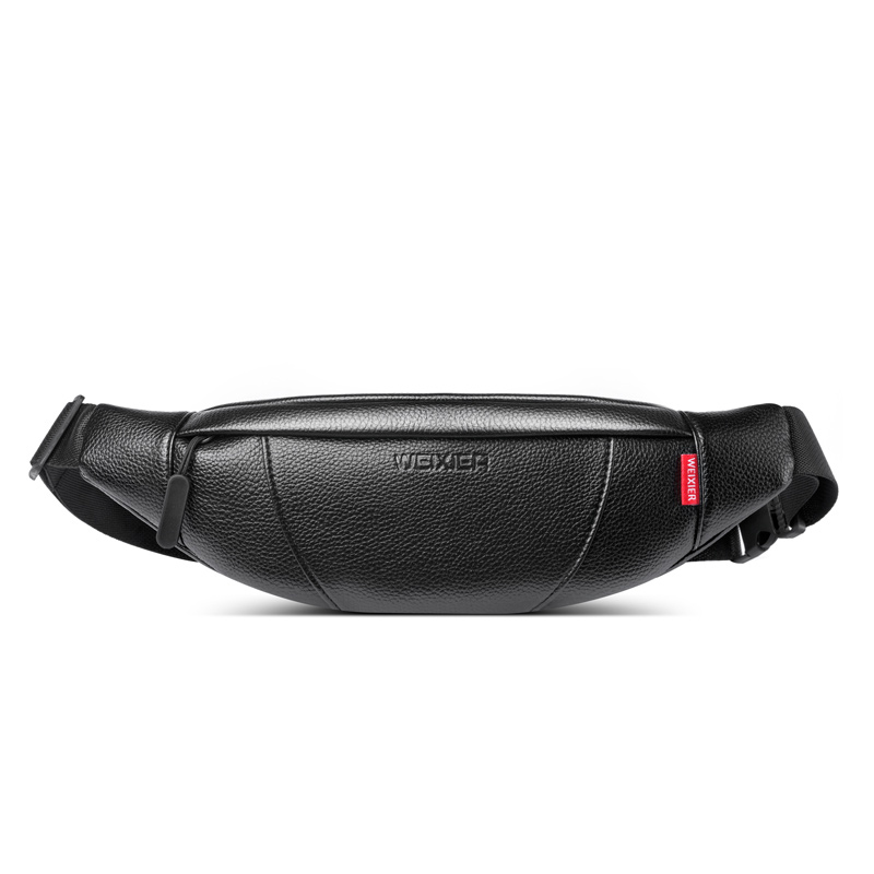 Men's PU Leather Waist Bag Retro Utility Chest Bag Leisure Small Satchel Single Shoulder Bag