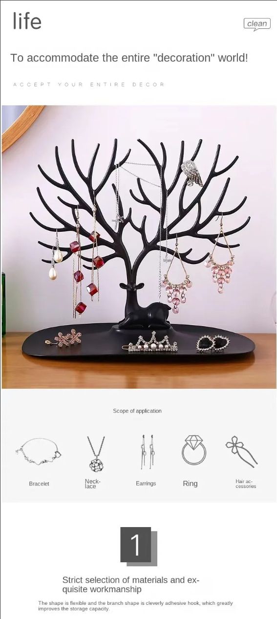 Antlers tree creative necklace jewelry display rack earrings bracelet jewelry storage display rack