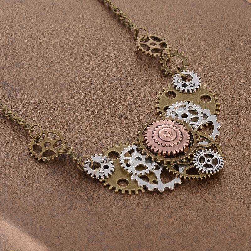 Gear type necklace gear steampunk CRRSHOP free shipping fashion trend