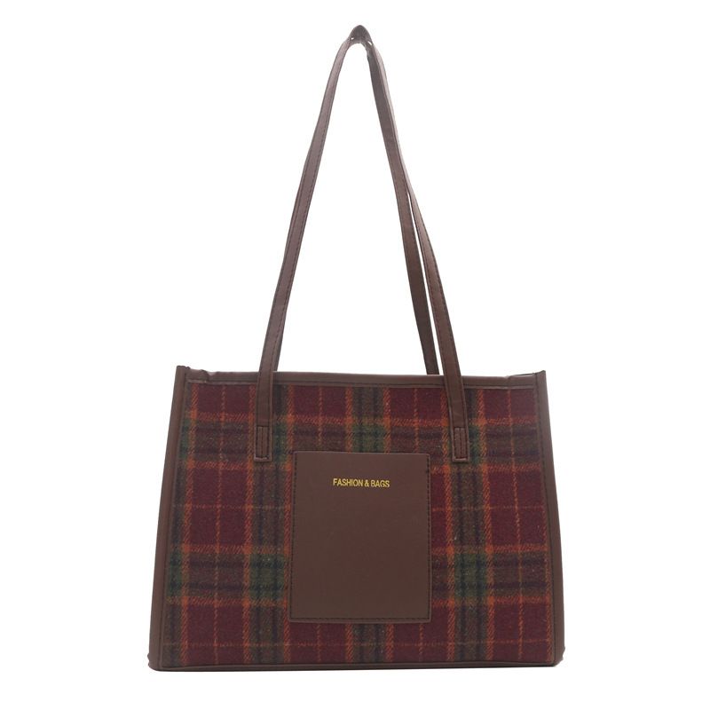 ty6481 New Fashion Contrast Color Handheld Large Bags For Women Briefcase Single Shoulder Cotton Linen Tote Bag Women Bags