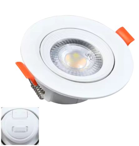 Round Square Recessed Spotlight Adjustable SMD Downlight 5w Ceiling Spot Light Cabinet CCT Focus Mini LED Spot Light LED