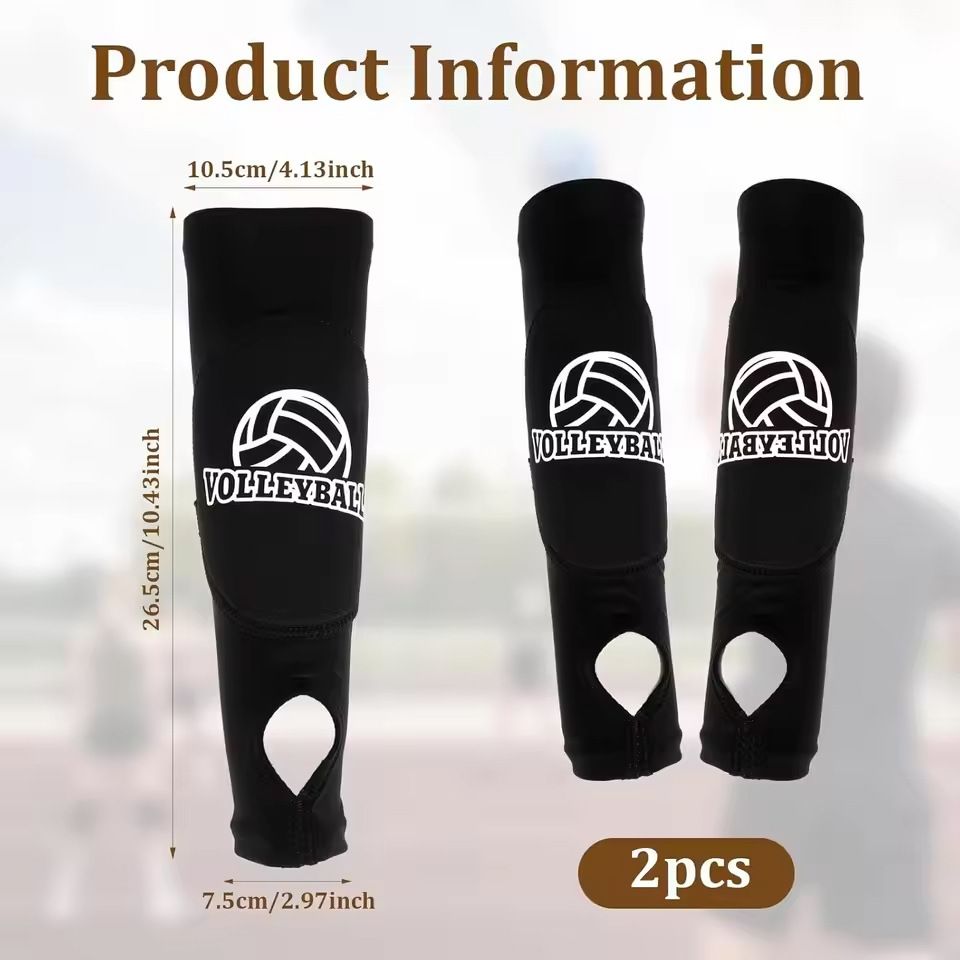 Volleyball Arm Sleeves with Padded Elbow, Breathable Forearm Protection for Kids, Teens & Adults, Anti-Impact Sports Wrist Guards for Training & Competition
