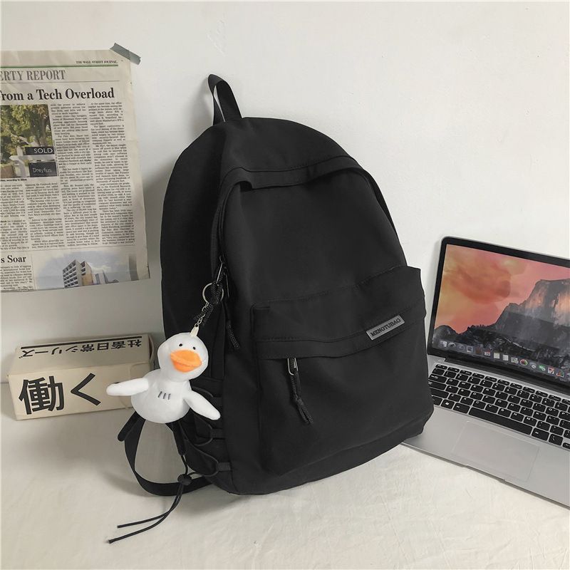 New street trend male and female students backpack simple large capacity backpack travel nylon bag 96-9159