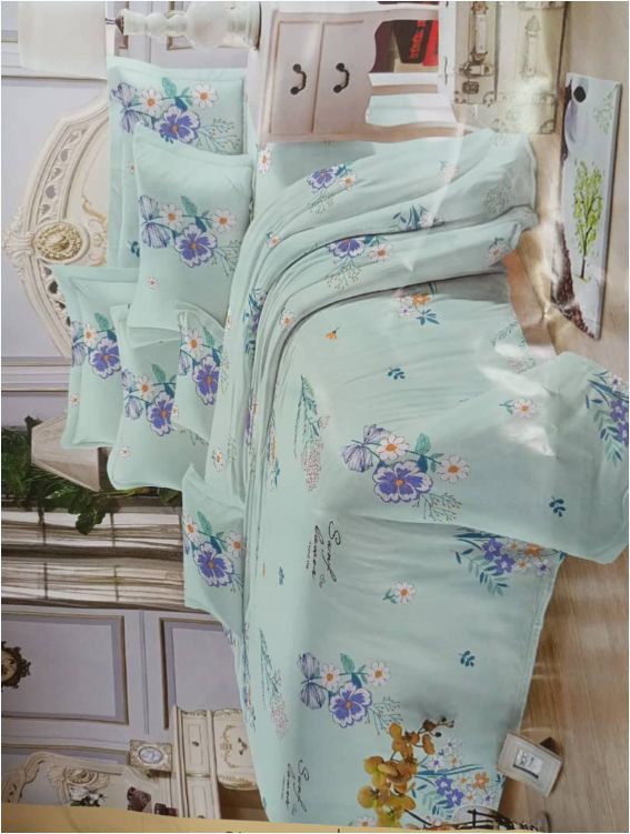 Fashionable Design 100% Polyester Cotton Printed Fabric 2 Pieces Bed Sheet 2 Pieces Pillow Cases Set 190cmx230cm
