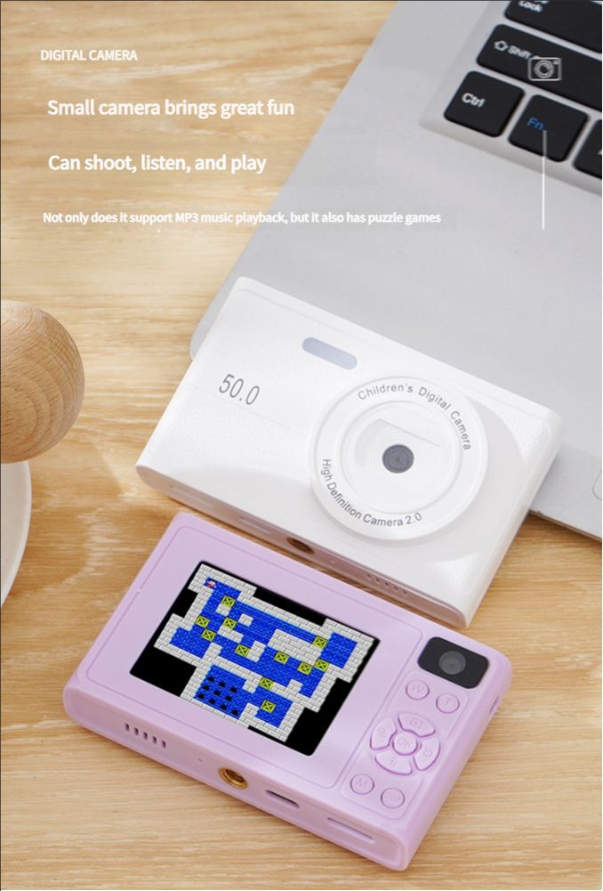 New CCD Digital Camera, Student and Children's Selfie Recorder, Portable Card Camera