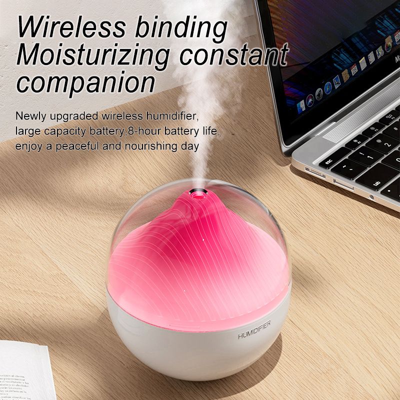2026 New Mini USB Humidifier, Ultra Quiet Large Mist Volume Air Humidifier, Portable Desktop Moisturizing Sprayer, Intelligent Auto Shut Off Small Humidifier for Home Bedroom Office Indoor Use