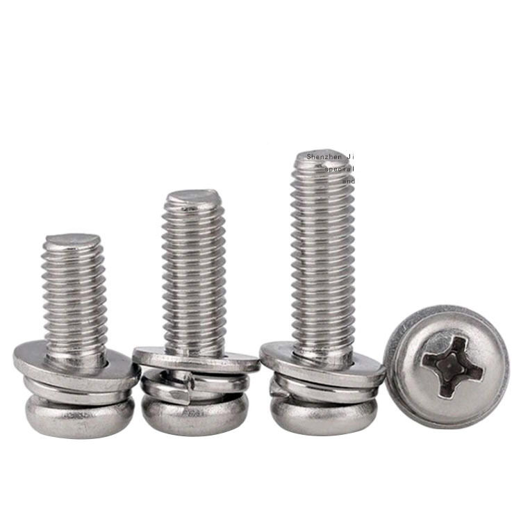 500pcs 304 Stainless Steel Cross Pan Head Combination Screws Cross Wood Screws Assortment Combination Phillips