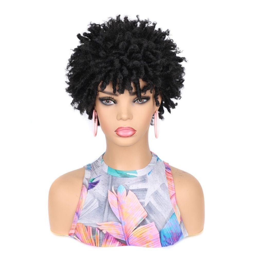 TopKiss Premium Curly Wig Cap for Black Women - Soft and Realistic Faux Dreadlocks Hairpiece Local