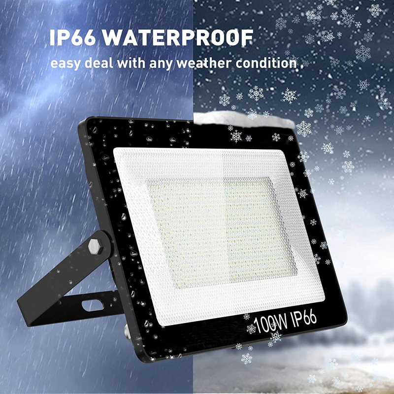  Glory lights 5PCSBOX  200W LED flood light, IP66 waterproof external safety light, 6000K daylight super bright lighting, suitable for the playground, courtyard, stadium, outdoor wall light