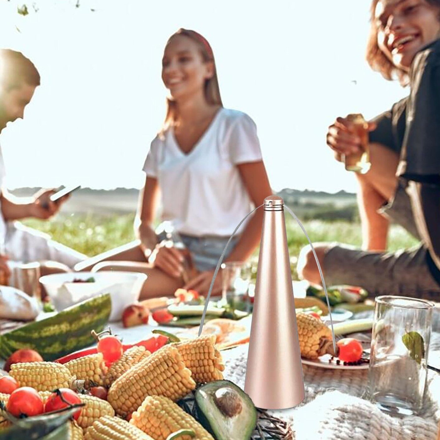 Portable Fan Fly Repellent Fan Keep Flies And Bugs Away From Your Food Enjoy Outdoor Meal
