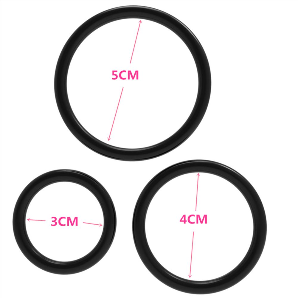 SILICONE ELASTIC PENIS DICK RING FOR MEN - 3 DIFFERENT SIZES 