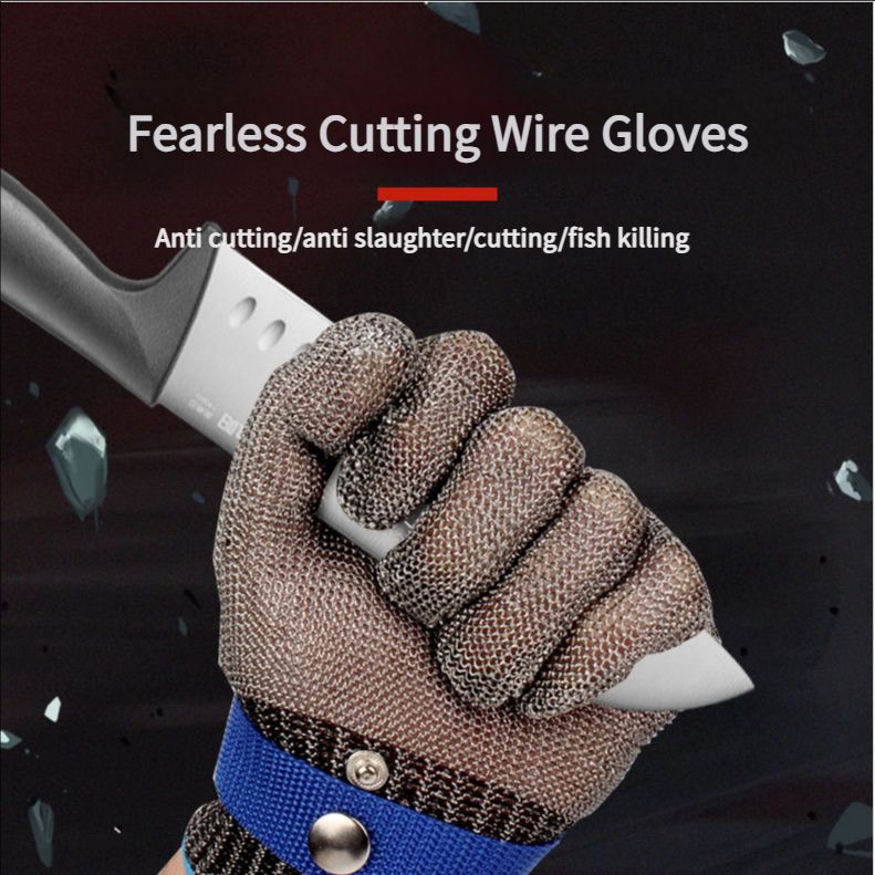 Anti-cut gloves for cutting and slaughtering fish 5-level anti-cut wear-resistant hand protection stainless steel wire gloves