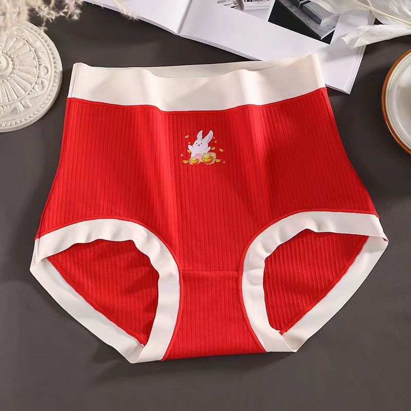 New Year s bright red underwear women s cotton fat size 200 kg