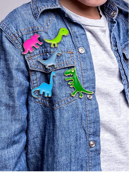 WELLHOME Harajuku cartoon eater badge Coke cooler creative brooch clothes bag small jewelry （2 PCS）