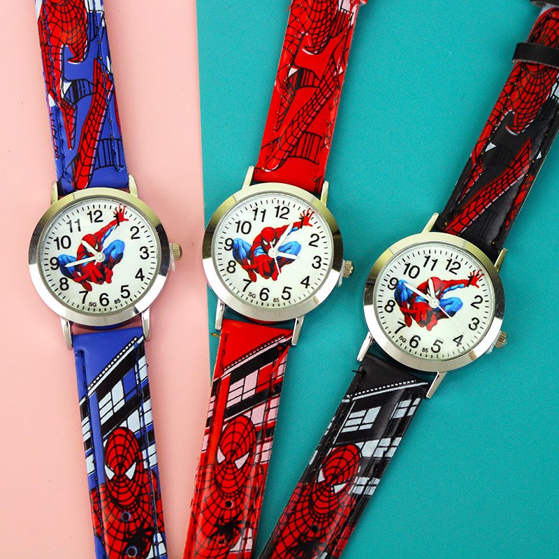 Cartoon Kids Watches 30M Waterproof Cool Pattern Leather Strap Children Wristwatch Boys Babys Gift Montre Enfant 2021