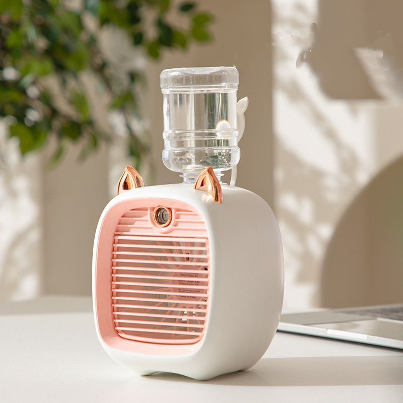 - Portable Water-cooled Mini Small Air Conditioner, Little Fox Same Style, Desktop Spray Humidifying Fan