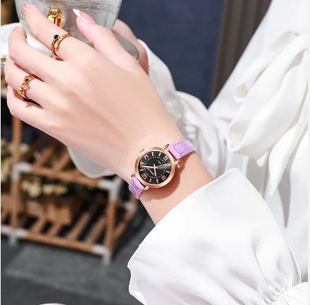 High-Quality Luxury Quartz Watch Round Woman Business Watches Girls Wrist Watch