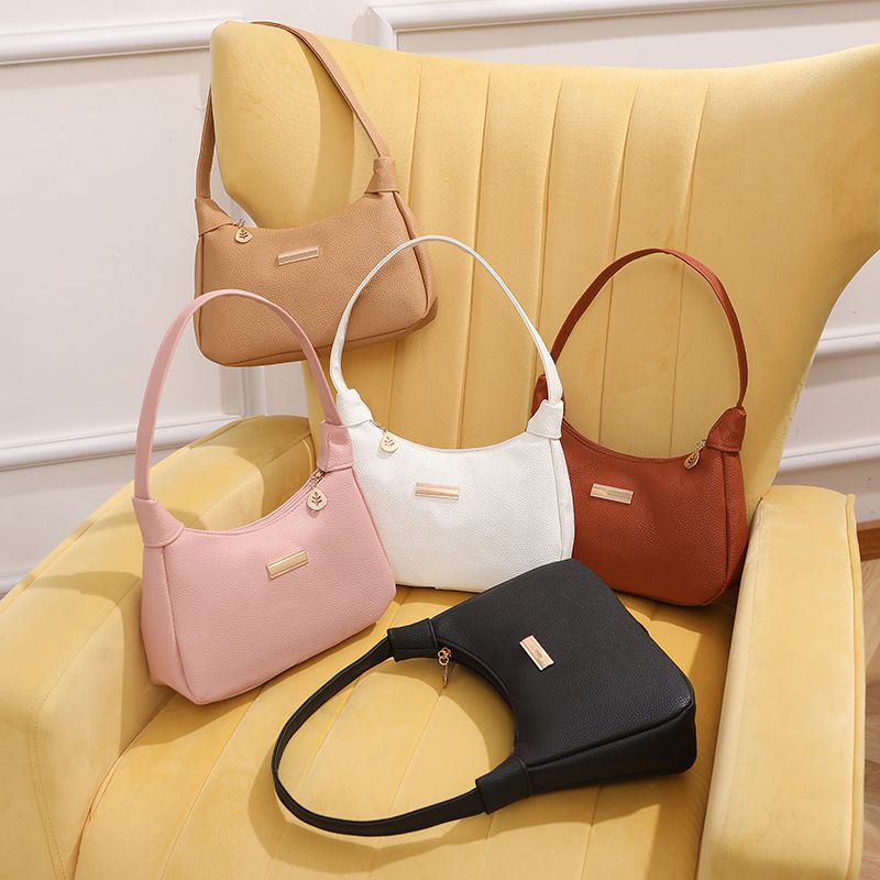 Fresh Sweet Lychee Grain Underarm Bag, Sequins Decor Niche Design Women Handbag, Lightweight Fashion Shoulder Bag for Daily Commute Shopping

