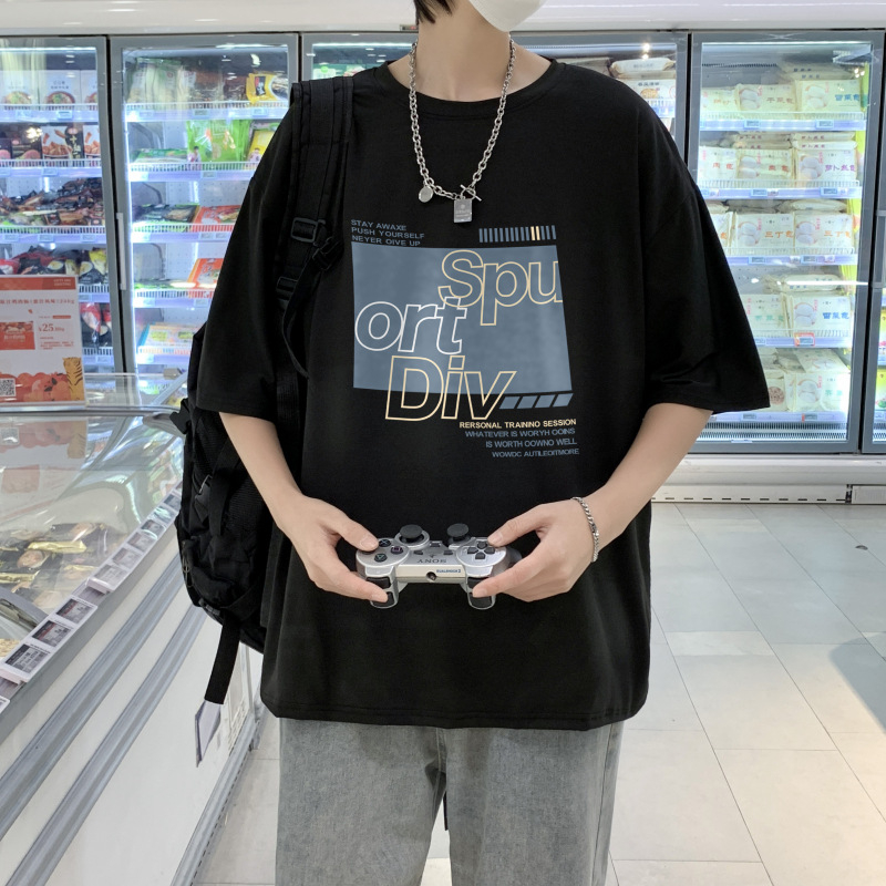 New Style Mens Round Neck T Shirt Men Loose Running Sport T Shirt