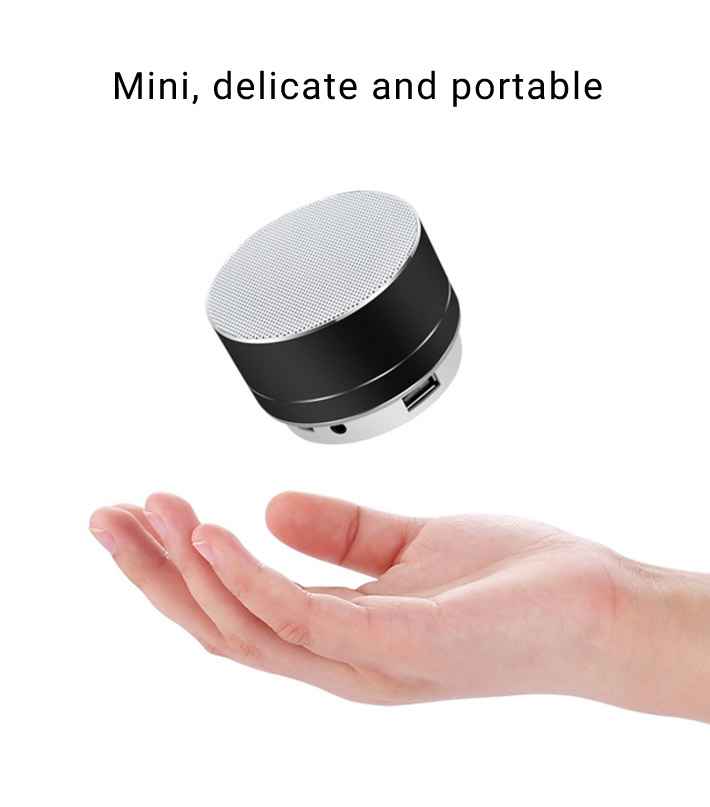 LLT A10 Bluetooth Speaker Mini Portable Loudspeaker TF USB Subwoofer Music Player Black 1Pcs/Box