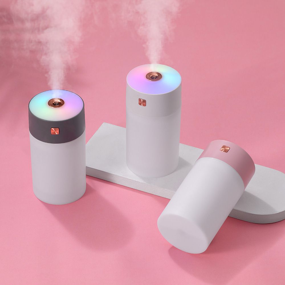 New Mini USB Humidifier with Large Mist Output Portable Aroma Diffuser Rainbow Cup Design Cool Mist Humidifier for Car Home Office Travel Gift
