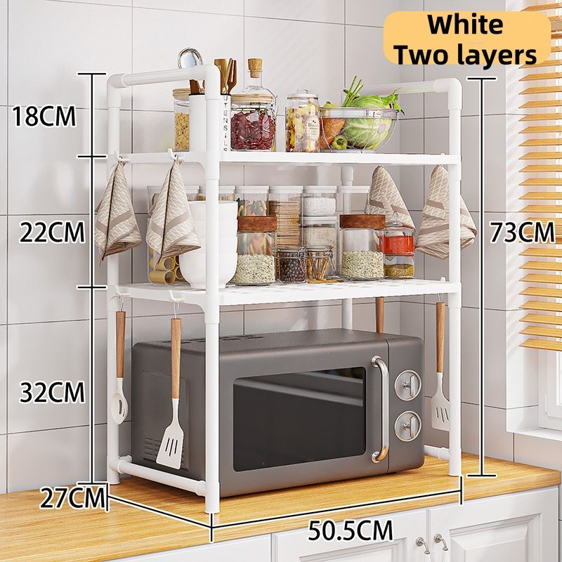 Kitchen floor rack ，Oven rack，Multi functional storage rack，Can be disassembled，Kitchen microwave rack,sturdy，durable