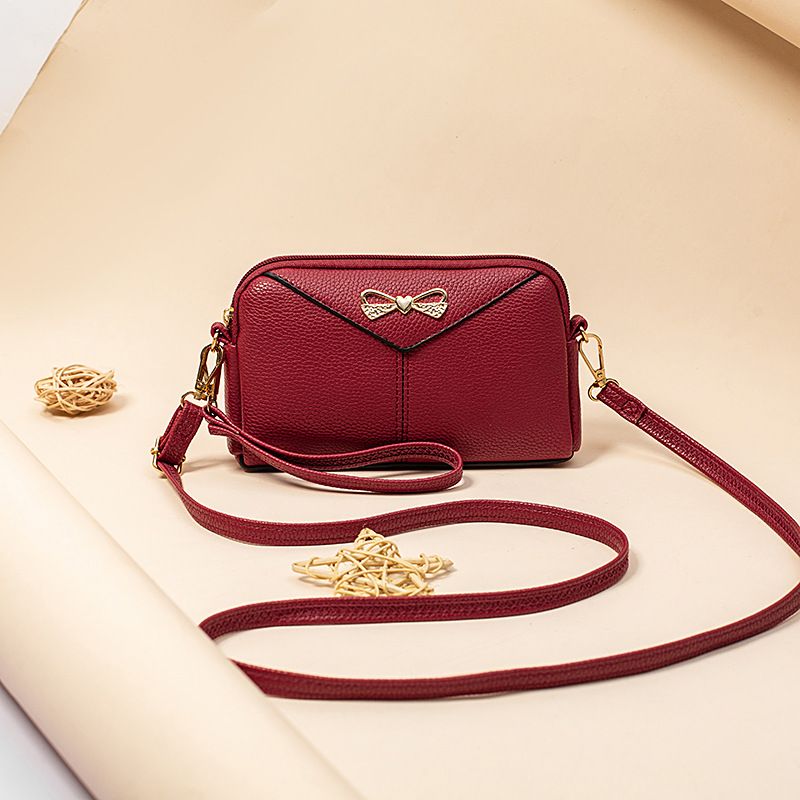 Women PU Leather Bow Shell‑Shaped Mini Bag, Soft Faux Leather Fashion Hand‑held Purse, Versatile Shoulder Crossbody Small Bag for Dating Shopping Daily Outing
