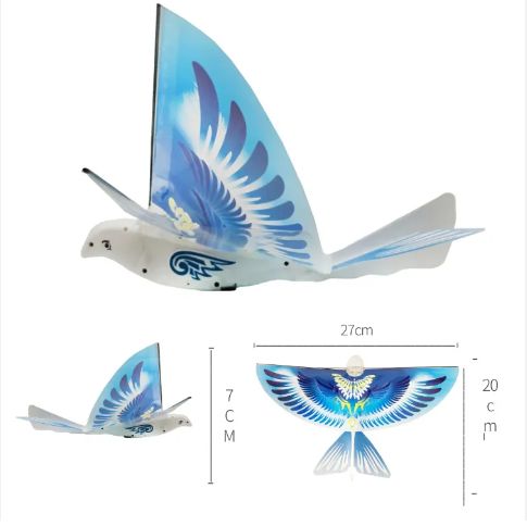 New DIY Outdoor Hand Throwing Glider Electric Aircraft Rechargeable Wings Waving Simulation Flying Bird Models Toys For Kid