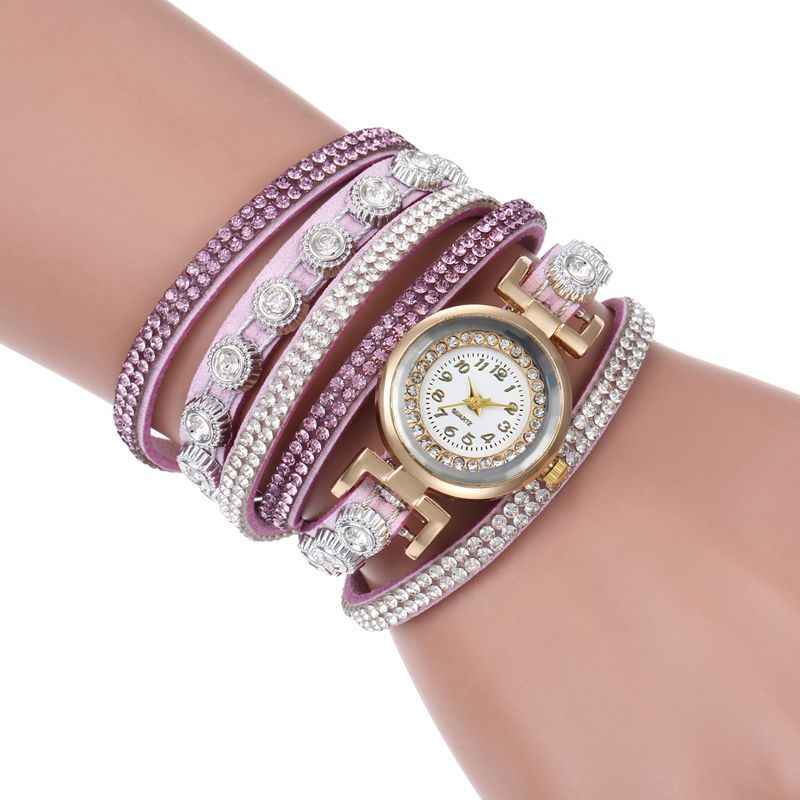 New winding strap small circular watch, simple and fashionable casual women's watch