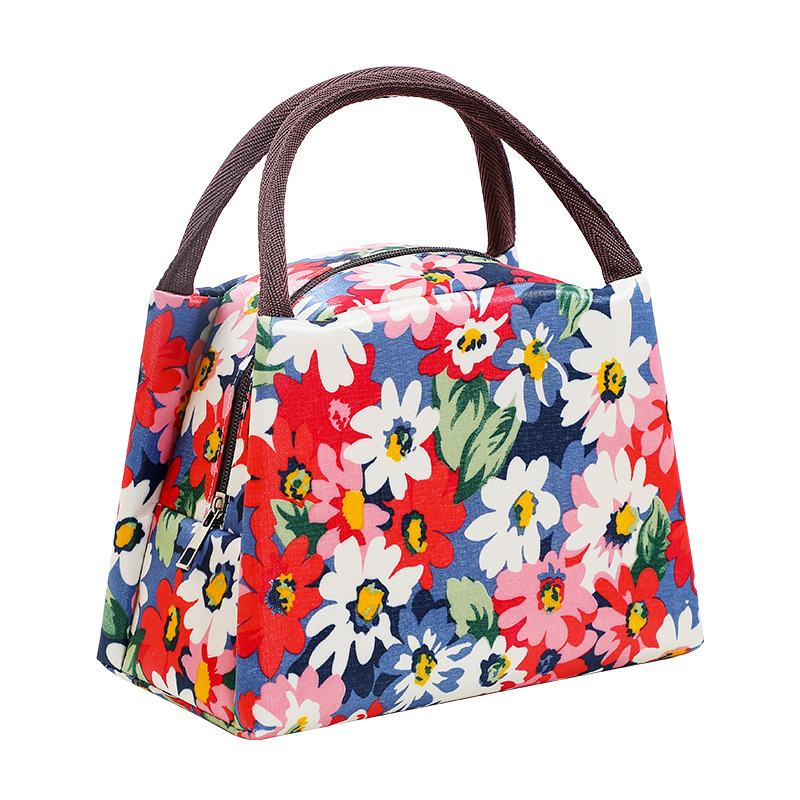 TA29 Flowers Thermal Lunch Dinner Bags for Women Kids Cooler Insulated Pack Work Breakfast Food Door Bag Handbags Bento Accessories
