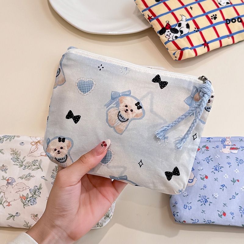 Cute Mini Storage Bag for Women, Portable Cosmetic Pouch for Lipstick Sanitary Pads Small Sundries, Multifunctional Coin Purse for Outdoor Travel

