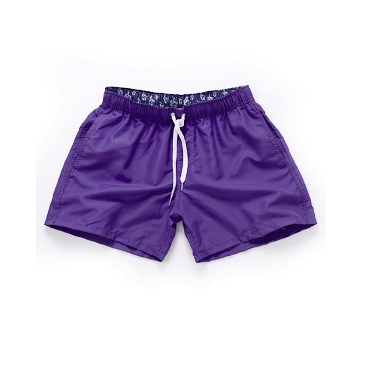 Summer Board shorts men casual solid Mid Beach shorts fashion printed Waist shorLavender