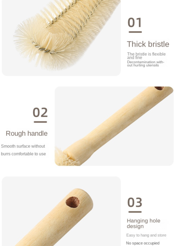1 pcs Cup Brush Cleaning Long Handle Small Brush Wall Breaking Machine Special Cup Cleaning Artifact Cup Brush Bottle Rinse Set