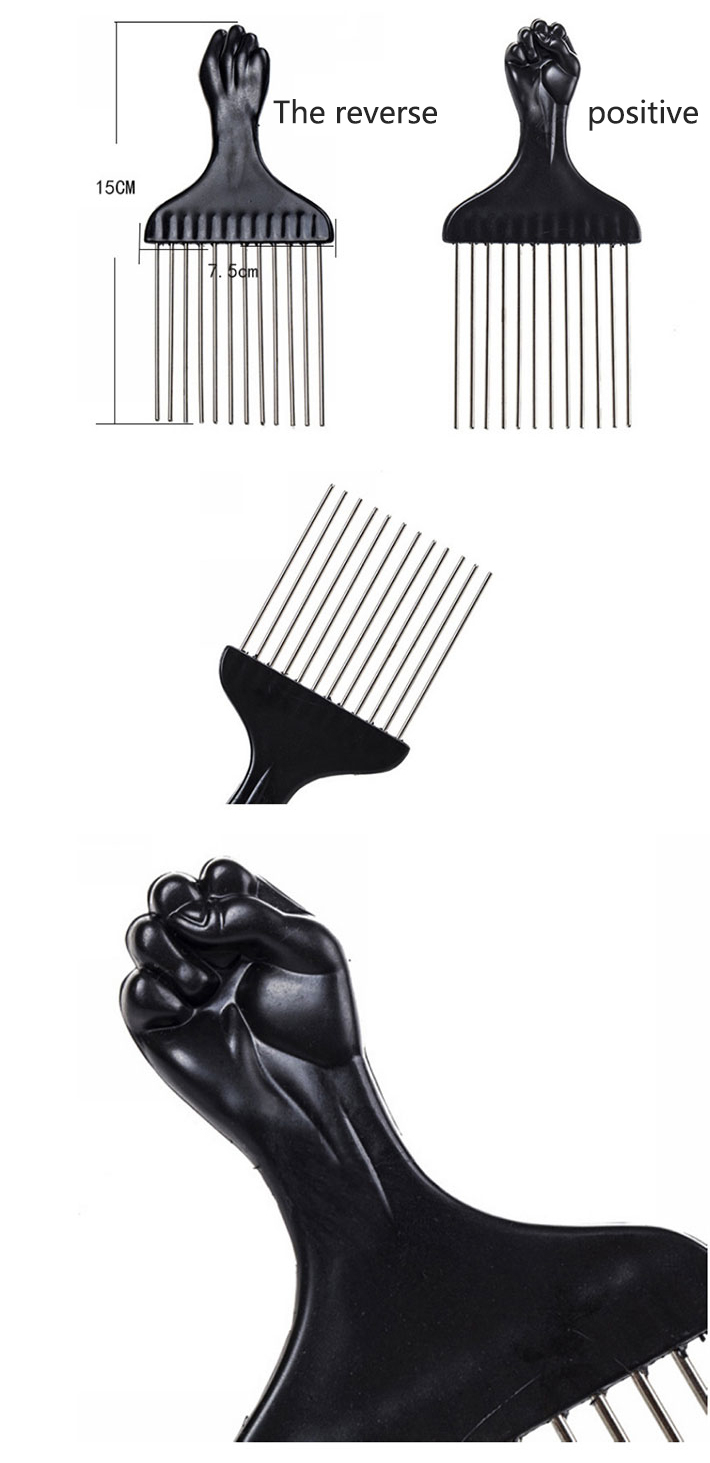 P3030 Wide Tooth Afro Pick for Men, Hair pick for Curly Hair for Women, Lift Pick Comb Tool for Wig Braid Detangle, Hair Styling