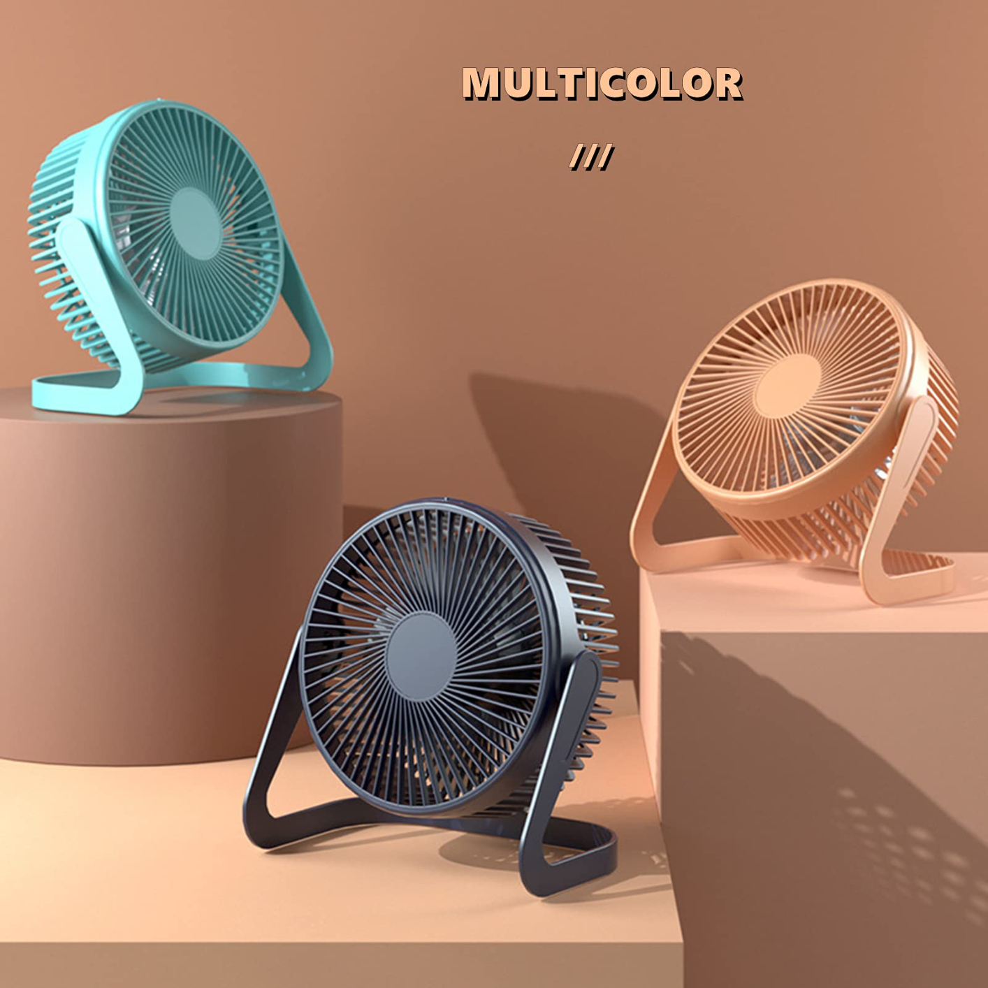 USB Fan 5 Inch Mini USB Desk Table Fan Personal Portable Desktop Cooling Fan Powered by USB PC Netbook for Camping Home Office Outdoor Travel, Strong Wind
