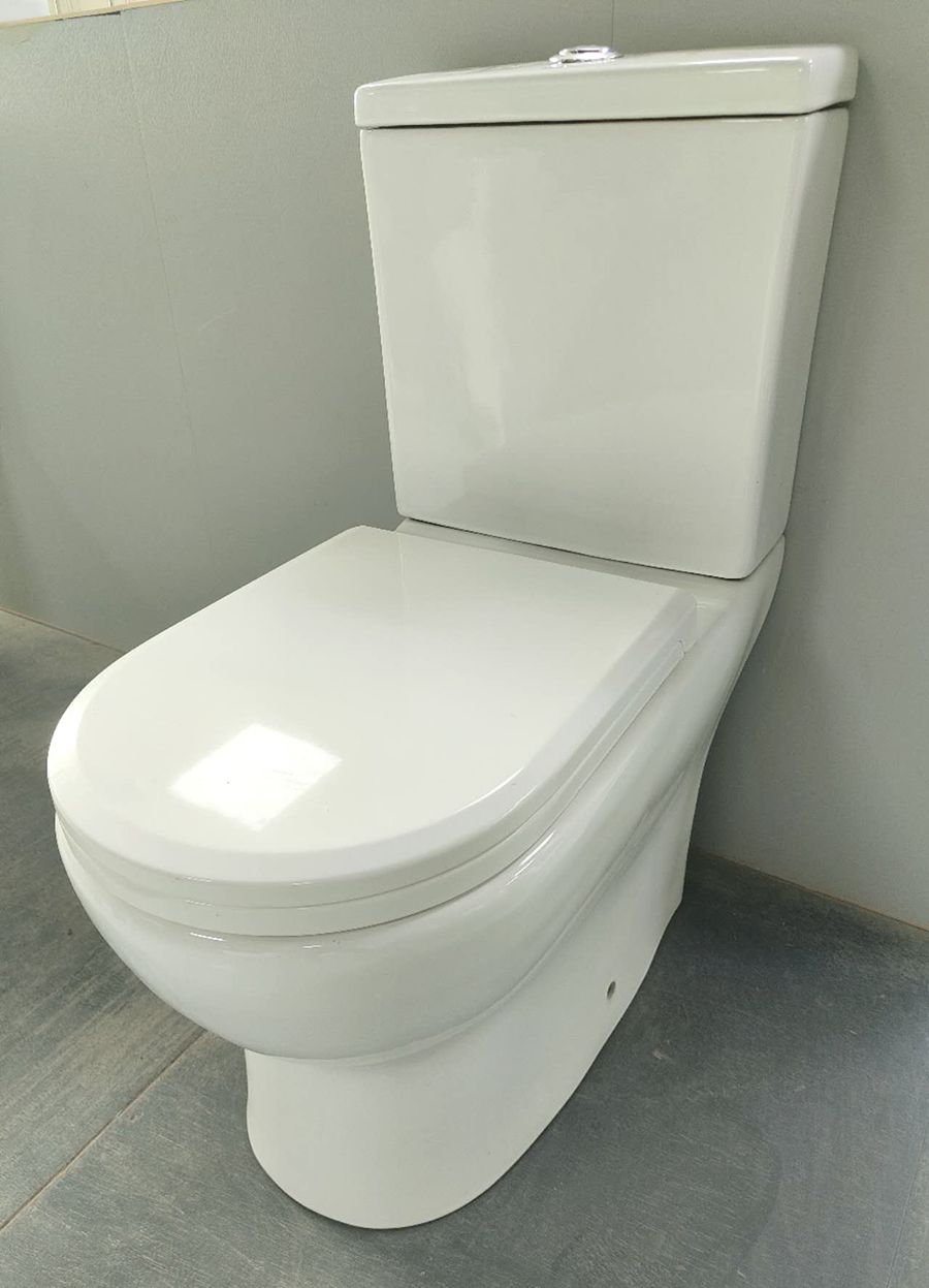 Dual Flush Elongated Standard One Piece Toilet for Bathroom Comfort Height in White 