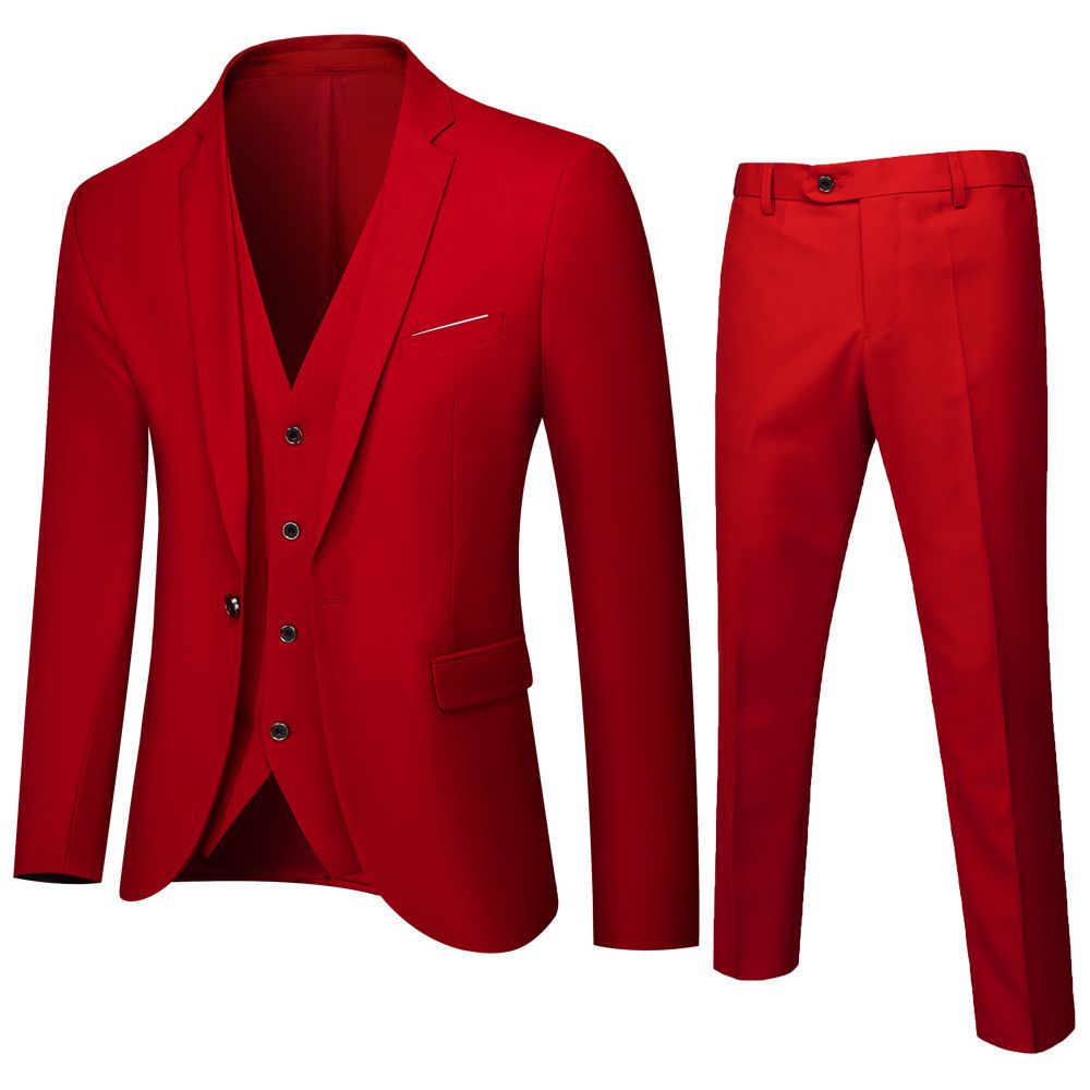 Men's suit two-piece Korean version slim-fit suit Men business professional formal best man groom wedding dress
