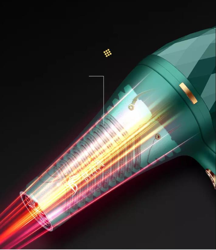 Professional Powerful Hair Dryer Fast Dry Styling Blow Barber Salon Styling Tools Hot/Cold Air Blow Dryer 3 Speed Adjustment
