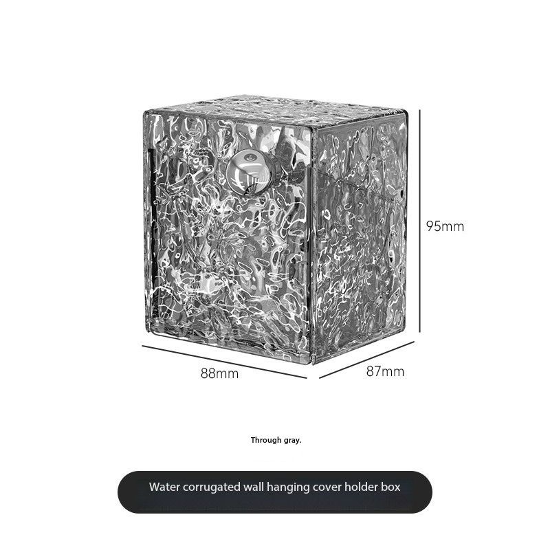 Glacier texture makeup cotton shelf box bathroom without perforation wall hanging shelf high color cotton tag box flip cap lipstick box