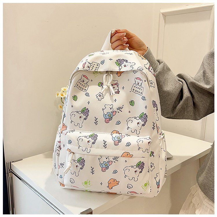 Cute Printed School Backpack for Primary School Girls, Stylish Campus Style Large Capacity Backpack, Versatile Daily Rucksack, Lightweight Wear-resistant Student Book Bag for School Study & Daily Outings, Multiple Patterns & Colors Optional, Single Bag Only
