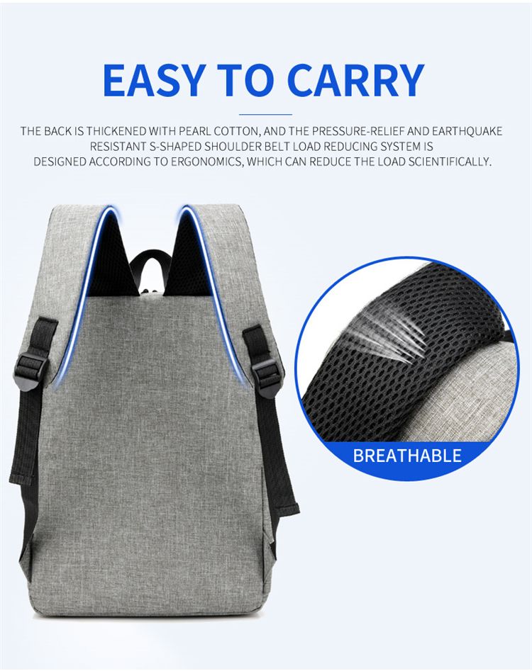 Business laptop backpack-Fashion backpack new simple backpack men's and women's leisure business computer bag Southeast Asia supply