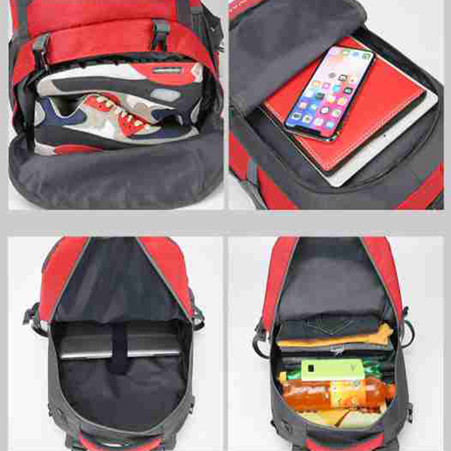 Mountaineering Bag, Outdoor Travel Backpack, Large-capacity Waterproof And Wear-resistant Hiking Bag, 60L Backpack With Headphone Jack