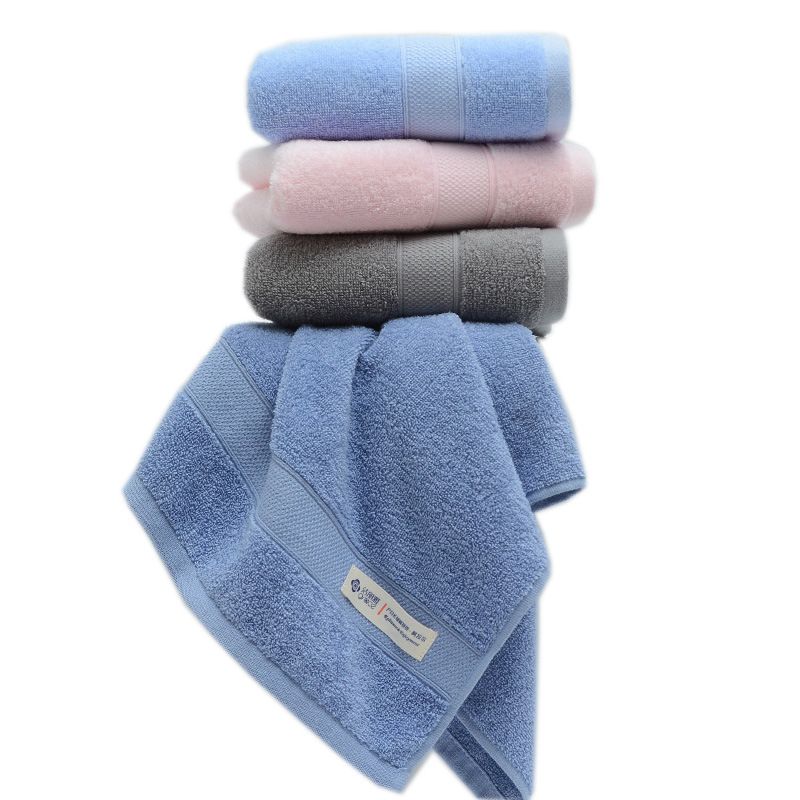 w2807 Cotton Bath Towels, Plain Soft & Absorbent Bathroom Towels with Embroidery Logo