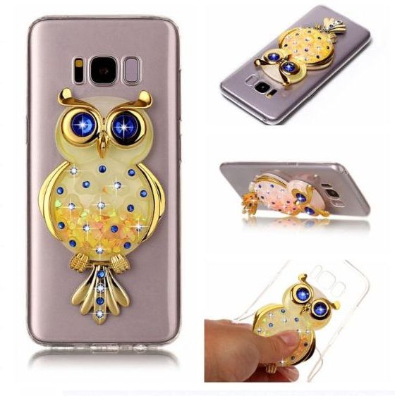 Liquid Quicksands Phone Case For Samsung Galaxy S8 Plus S8 Owl Soft TPU Phone Cover Shell